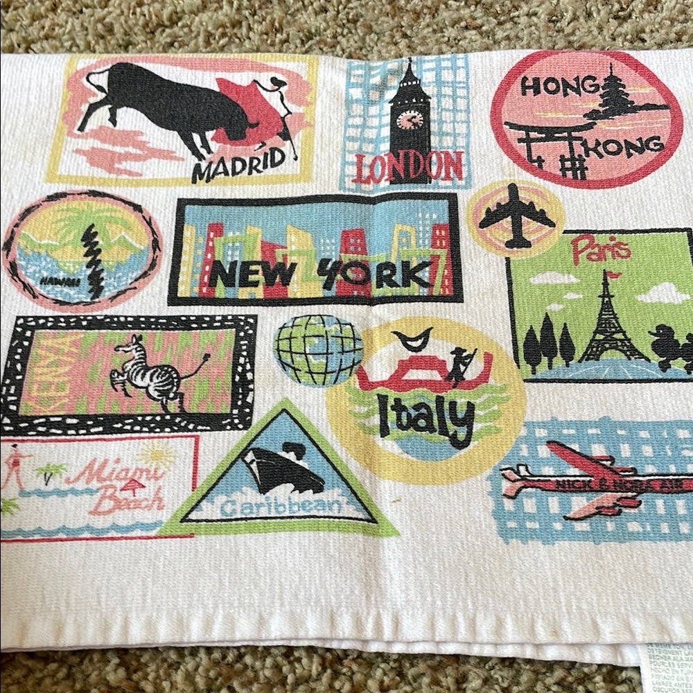 Travel-Themed kitchen Towel